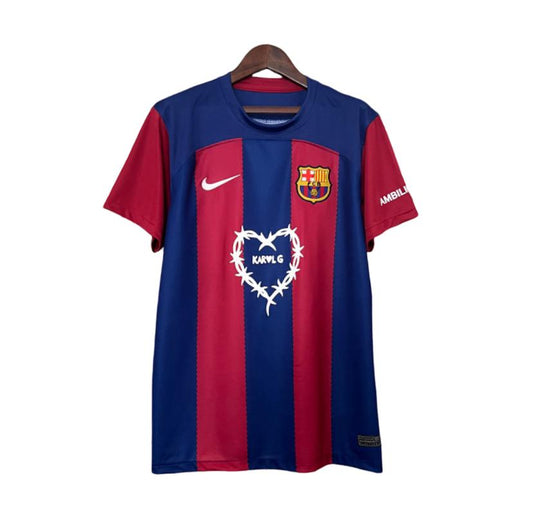 FC Barcelona Home KarolG Clásico Special Edition Kit Jerseys 2023/24